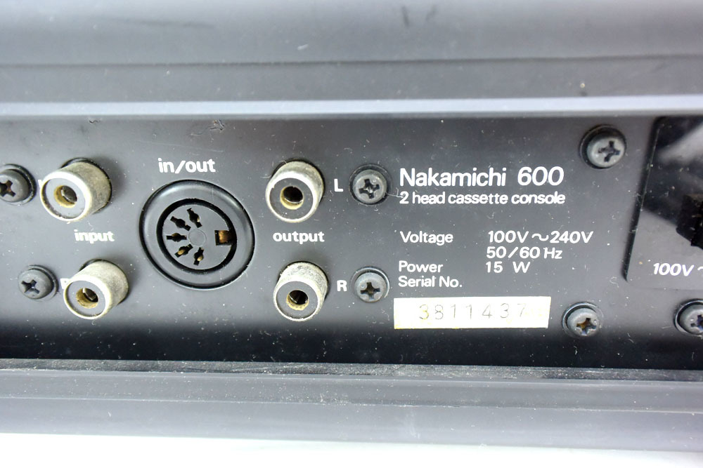 Nakamichi 600 2ヘッドカセットコンソール